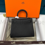Сумка Hermes Kelly Lakis 25 женская черная из кожи