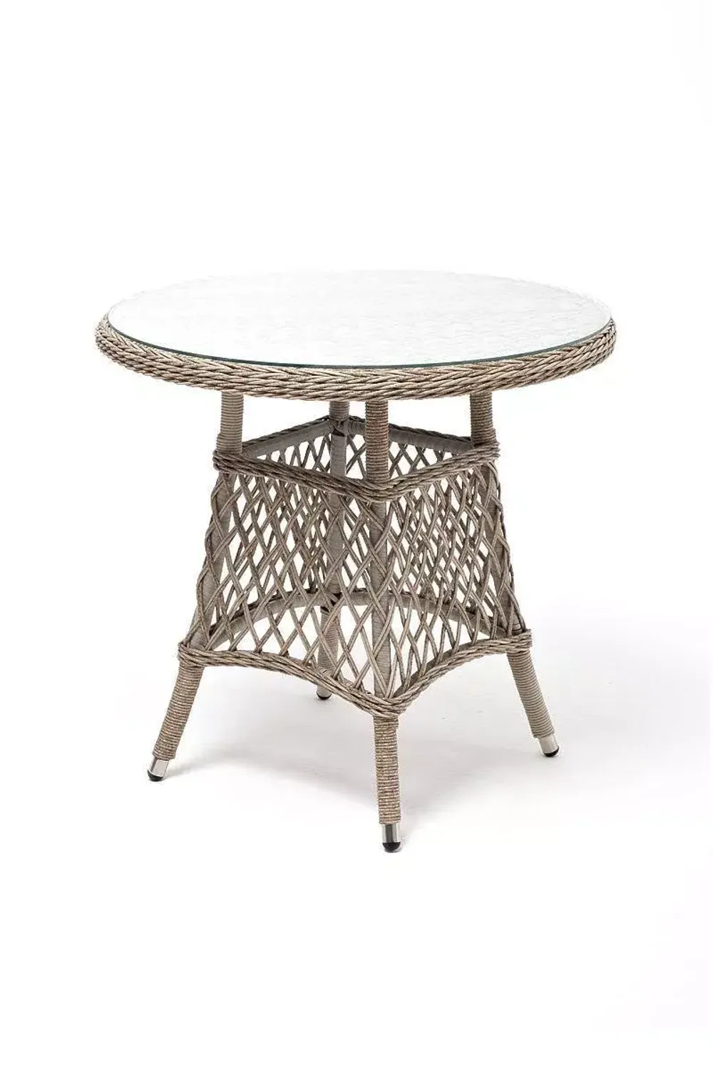 "Эспрессо-80 L" обеденная группа плетеная, цвет бежевый