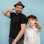 Шляпа Котелок, фетр, Коричневый, 56-58 разм.