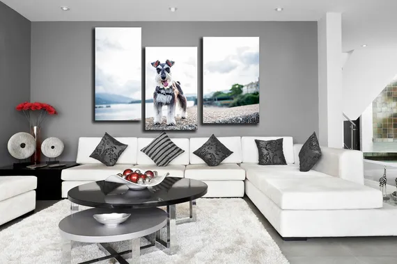 Модульная картина "Взгляд собаки"