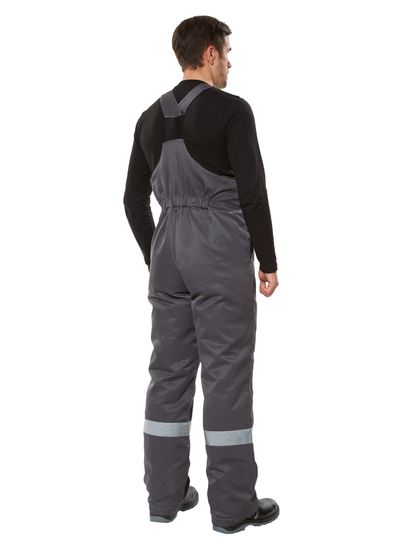 Костюм зимний "Тимбер" полукомбинезон (т.серый/красный)