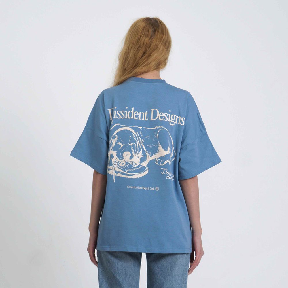 Футболка Dissident Retriever in Dusty Denim Голубая