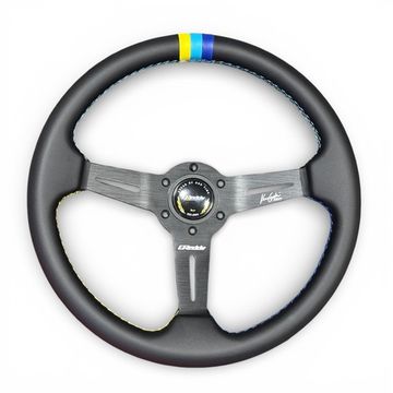 Спортивный руль Greddy style кожа