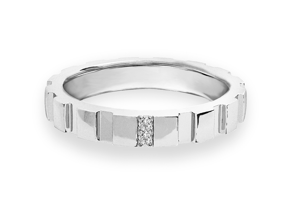 Обручальное кольцо с 2 бриллиантами