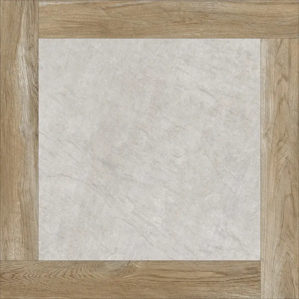 Керамогранит Alma Ceramica GFU04RIC47R Ricci 60x60 бежевый / коричневый / серый сахарный под дерево / бетон / цемент