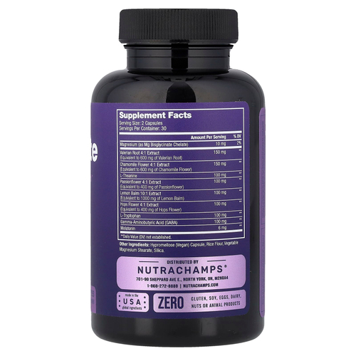 NutraChamps, Dreamrite, 60 веганских капсул