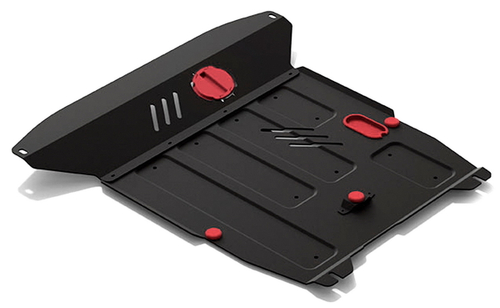 Защита картера и КПП АвтоБроня для Hyundai Getz (V - 1.1; 1.4; 1.6) 2002-2011, штампованная, сталь 1.8 мм, с крепежом, 111.02304.2