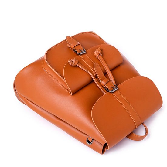 Рюкзак женский из экокожи Торба 3.0. Коричневый