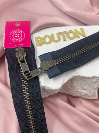 Молния металлическая, двухзамковая YKK тип 5 темная латунь[580]