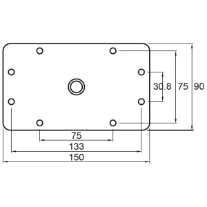 Кронштейн KUPO KS-046 3" BABY WALL PLATE