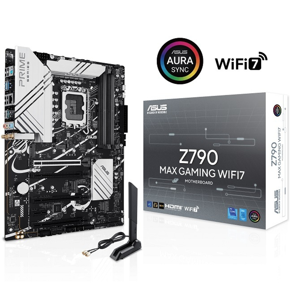 Материнская плата ASUS Z790 MAX Gaming WIFI7 (LGA1700/Z790/4xDDR5/4xPCI-Ex16/PCI-Ex1/3xM.2/WI-FI/BT/HDMI/ATX)
