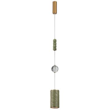 Подвес 18W 2000-4000K 5450/18LA зеленый/античная бронза RIVERA Odeon Light Exclusive