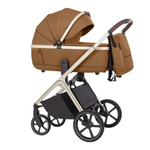 Коляска Carrello Vector CRL-6550 Nova DK791 Grey Line с базой Isofix 3 в 1 Coral Beige