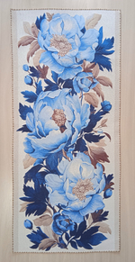 Гобеленовая столешница Голубые пионы 45х100
