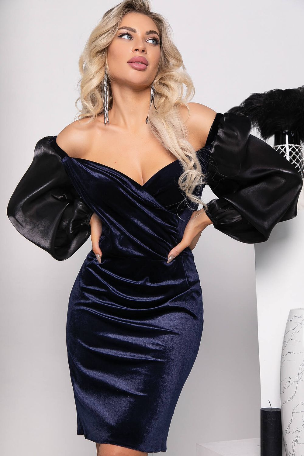 Платье "Эффектный выход" (блю) П7742 LT Collection (Акция)