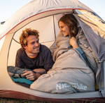 Спальный мешок ультралегкий Naturehike M300 хлопковый с капюшоном весна осень серый (молния справа), 6927595701263