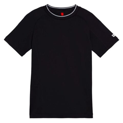 Детская теннисная футболка Wilson Kids Team Seamless Crew - Black