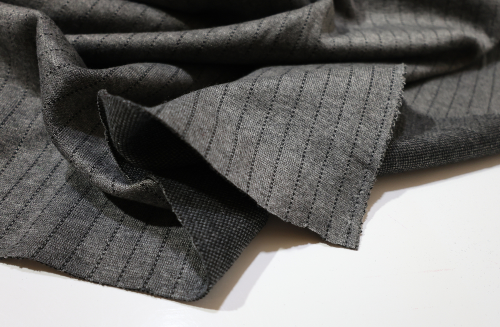 ПОЛОСКА СЕРАЯ - Костюмный трикотаж (КРВ613 Елена)