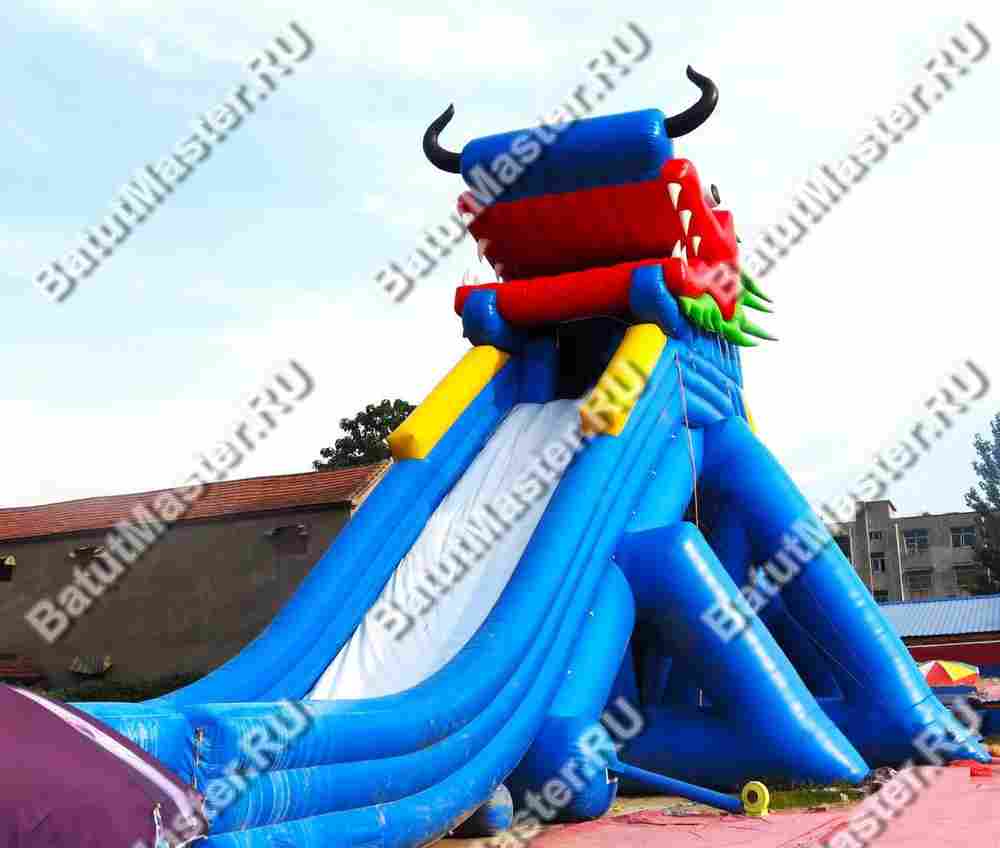 Батут-горка "Дракон из поднебесной", 55*15*13,5 м