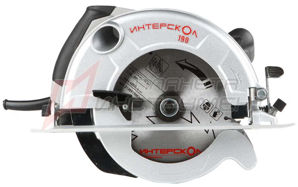 Дисковая пила  Интерскол ДП-190/1600М 97.1.1.20, 800 Вт, серый