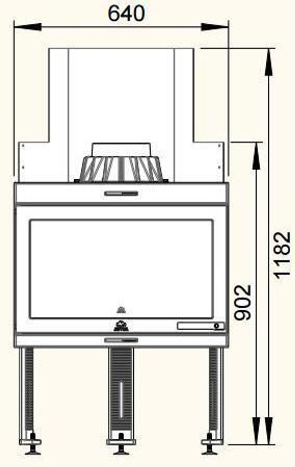 Каминная топка из чугуна JØTUL I 400 FLAT BP