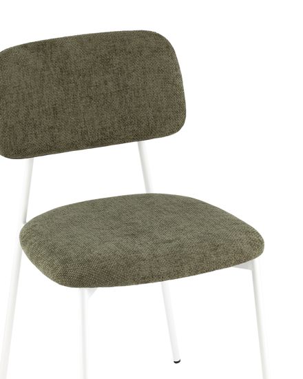 Стул Chao зеленый белые ножки