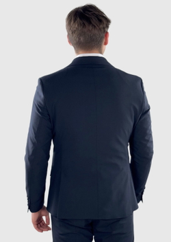 Мужской костюм тройка (темно-синий) Б44
