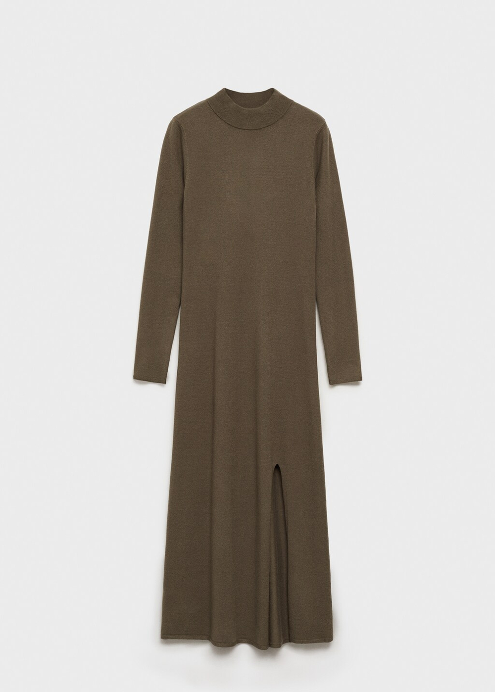 Трикотажное платье с разрезом