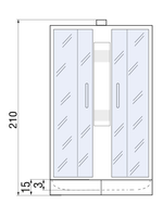 Душевая кабина RIVER NARA LIGHT Б/К 80/15 МТ 80x80x210 10000001669 Универсальная Четверть круга