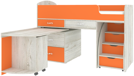 Кровать-чердак КарИВи Малыш 6 Винтерберг Оранжевый