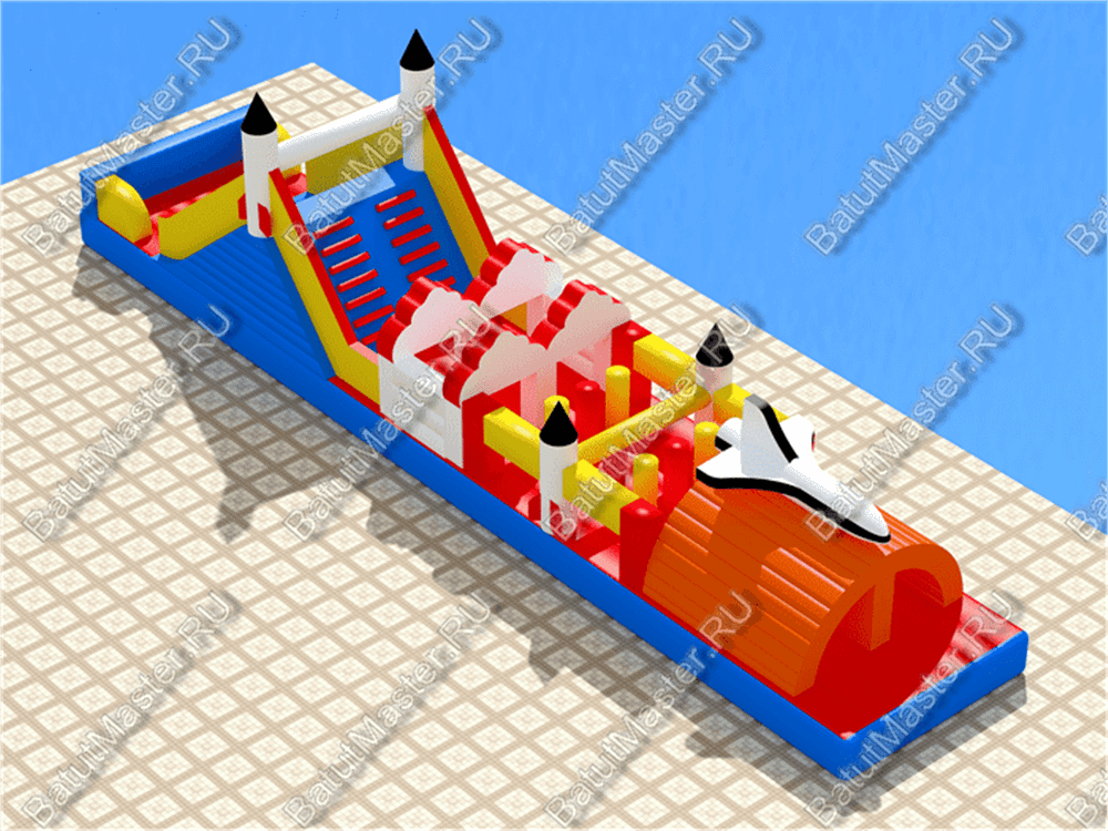 Коммерческий надувной батут "Ракета на взлёте"