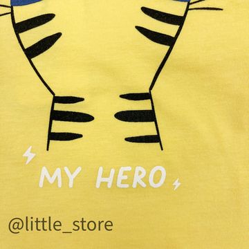 Футболка хлопковая "Папа-мой герой" солнечный желтый