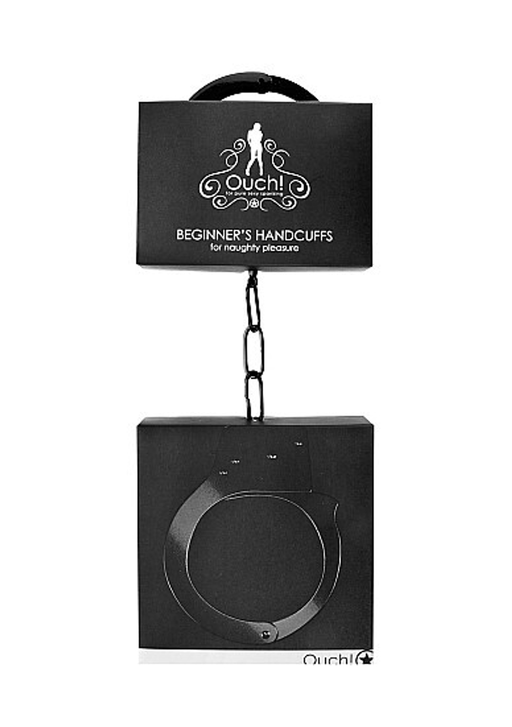 Наручники Ouch! Beginner's Handcuffs, металл, черный