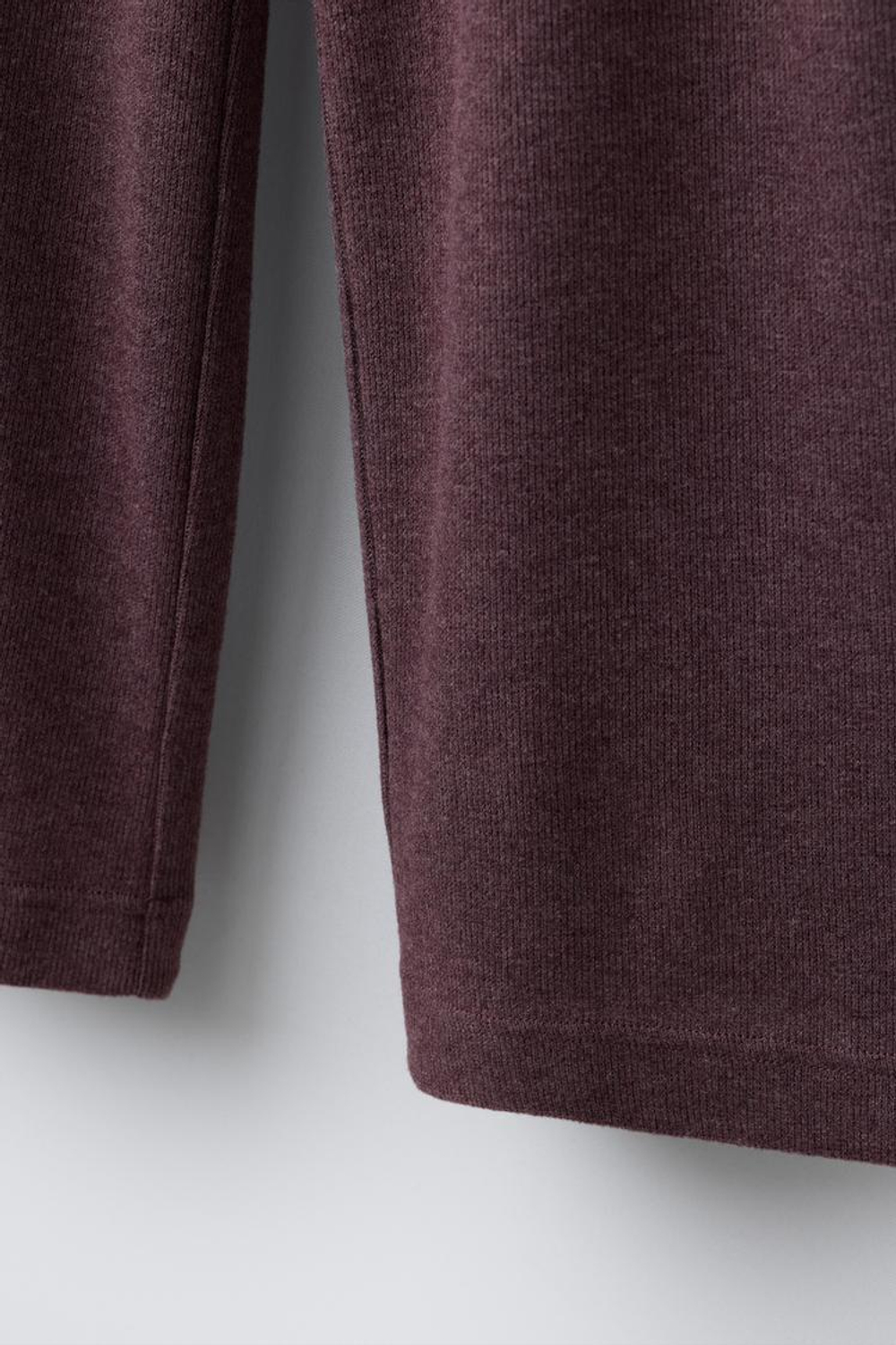 ZARA БРЮКИ WIDE LEG ИЗ МЯГКОЙ ТКАНИ, БАКЛАЖАННЫЙ