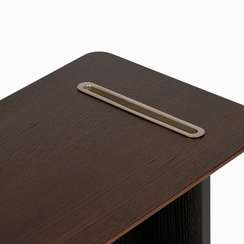 Приставной журнальный столик Jens 52х30 см, массив орех