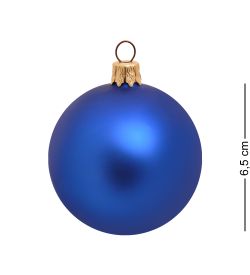 НФШ-1535/1 Ел.украшение Шар «Пудель» синий 65 мм