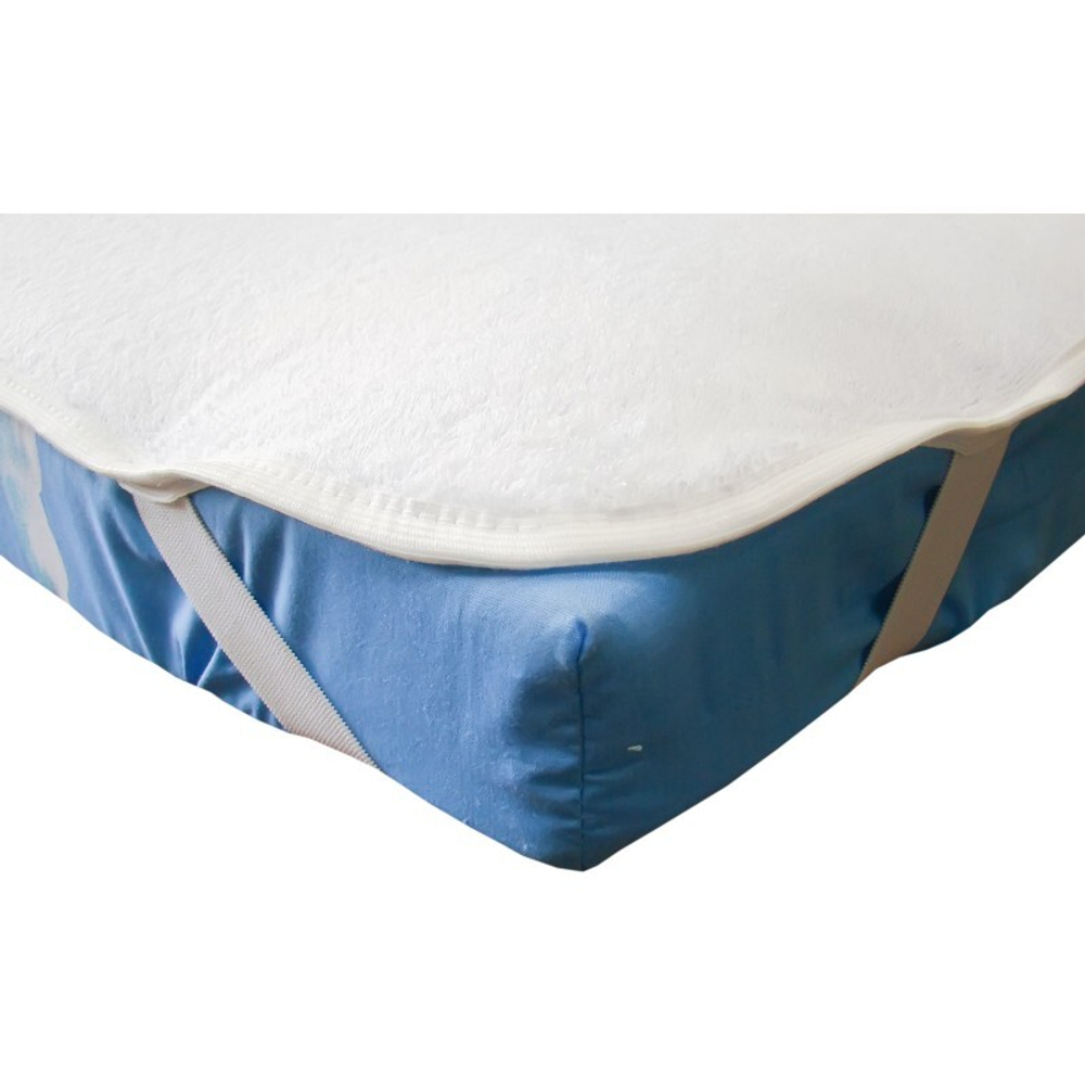 Наматрасник для детской кроватки 125х65 см из ПВХ клеёнки, голубой