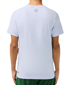 Мужская теннисная футболка Lacoste Roland Garros Edition Sport Cotton T-shirt - небесный