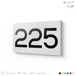 Номер на дверь 225, табличка на дверь для офиса, квартиры, кабинета, аудитории, склада, белая 120х70 мм, Айдентика Технолоджи