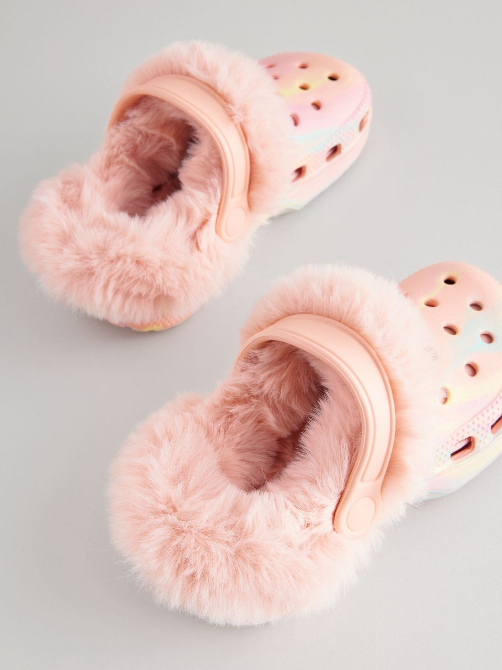 Сабо с искусственным мехом для девочки Next Q91-811, Розовый