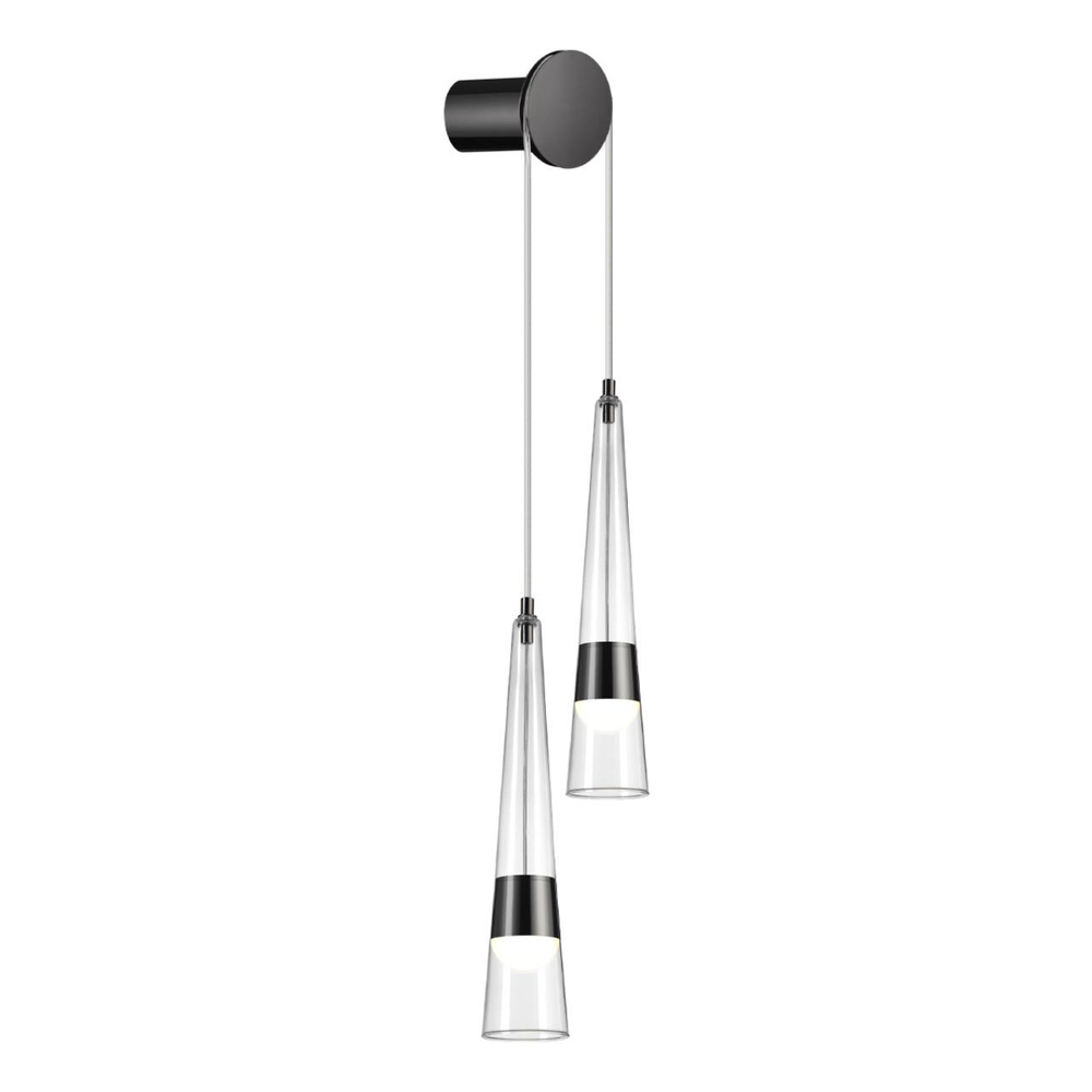 5044/24WL L-VISION ODL24 000 глянц.темн.хром/прозрачный/металл/стекло Бра LED 24W 3000K 2536Лм LUMP