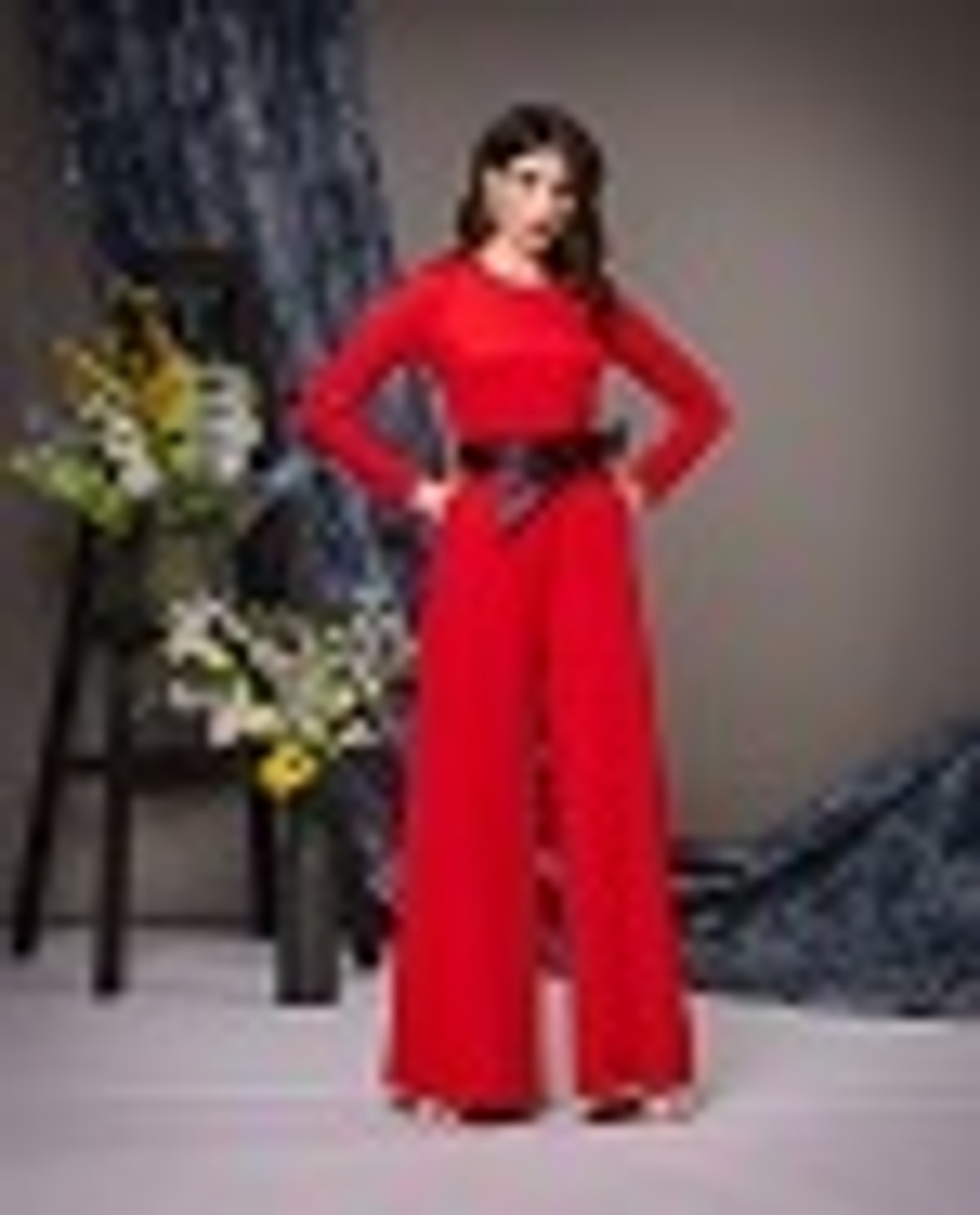 20-04-22 SS Комбинезон брючный (брюки-палаццо), красный L