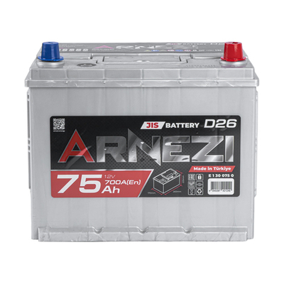 Аккумулятор ARNEZI JIS SMF 75 А/ч обратный R+ 260x170x225 N50 EN 700 А