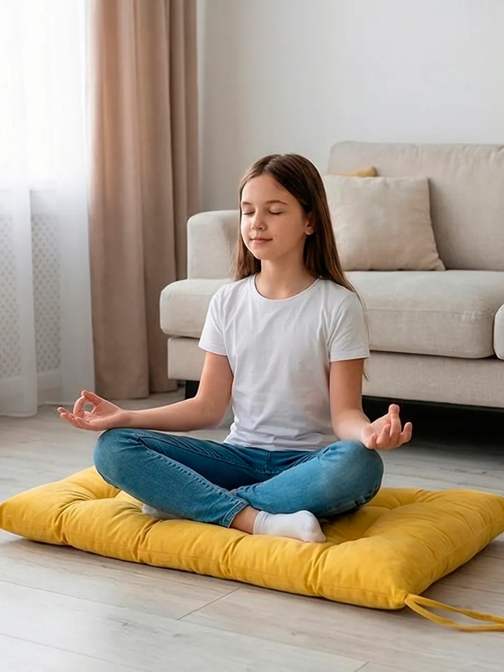 Подушка на скамью, подоконник, обувницу 100х45 см