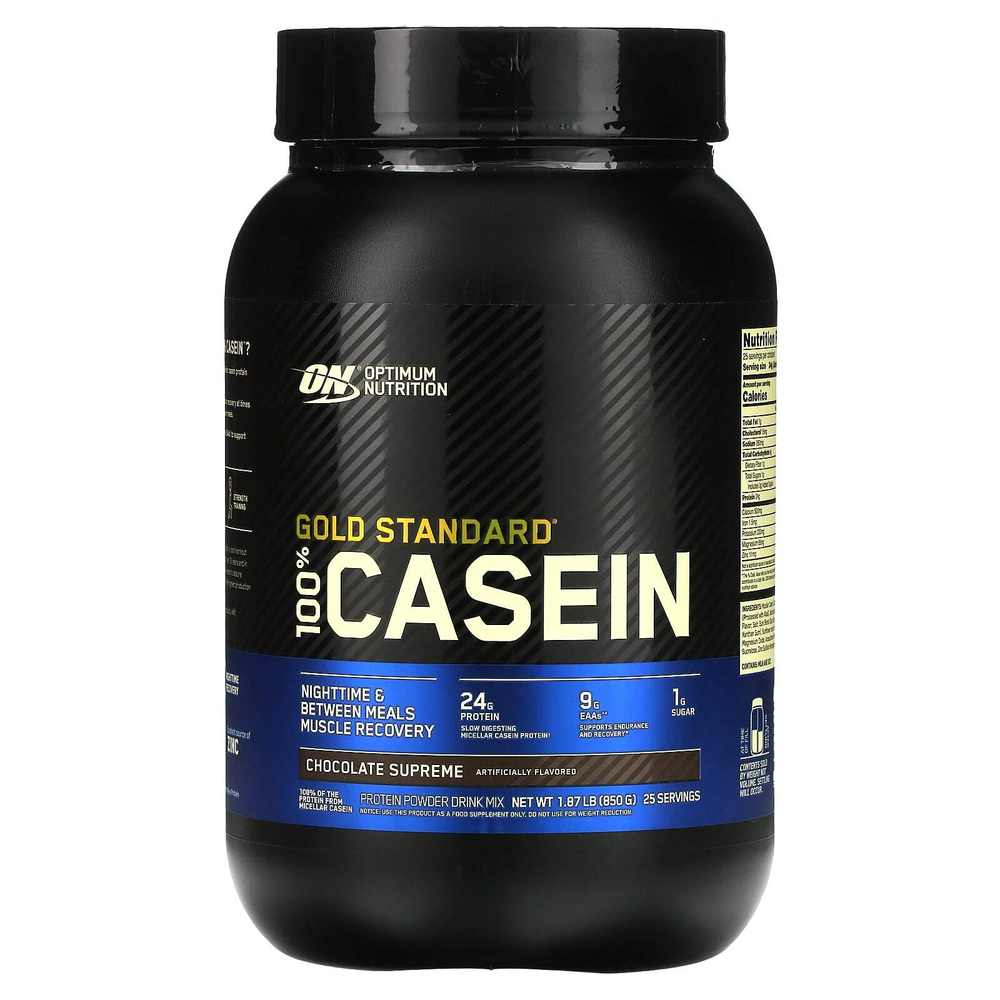 Optimum Nutrition, Gold Standard® 100% Casein, со вкусом шоколада, 850 г (1,87 фунта)