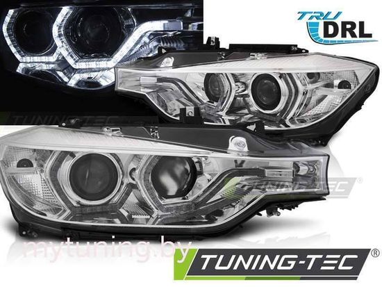 Фары передние ANGEL EYES LED CHROME DRL для BMW 3 F30 F31