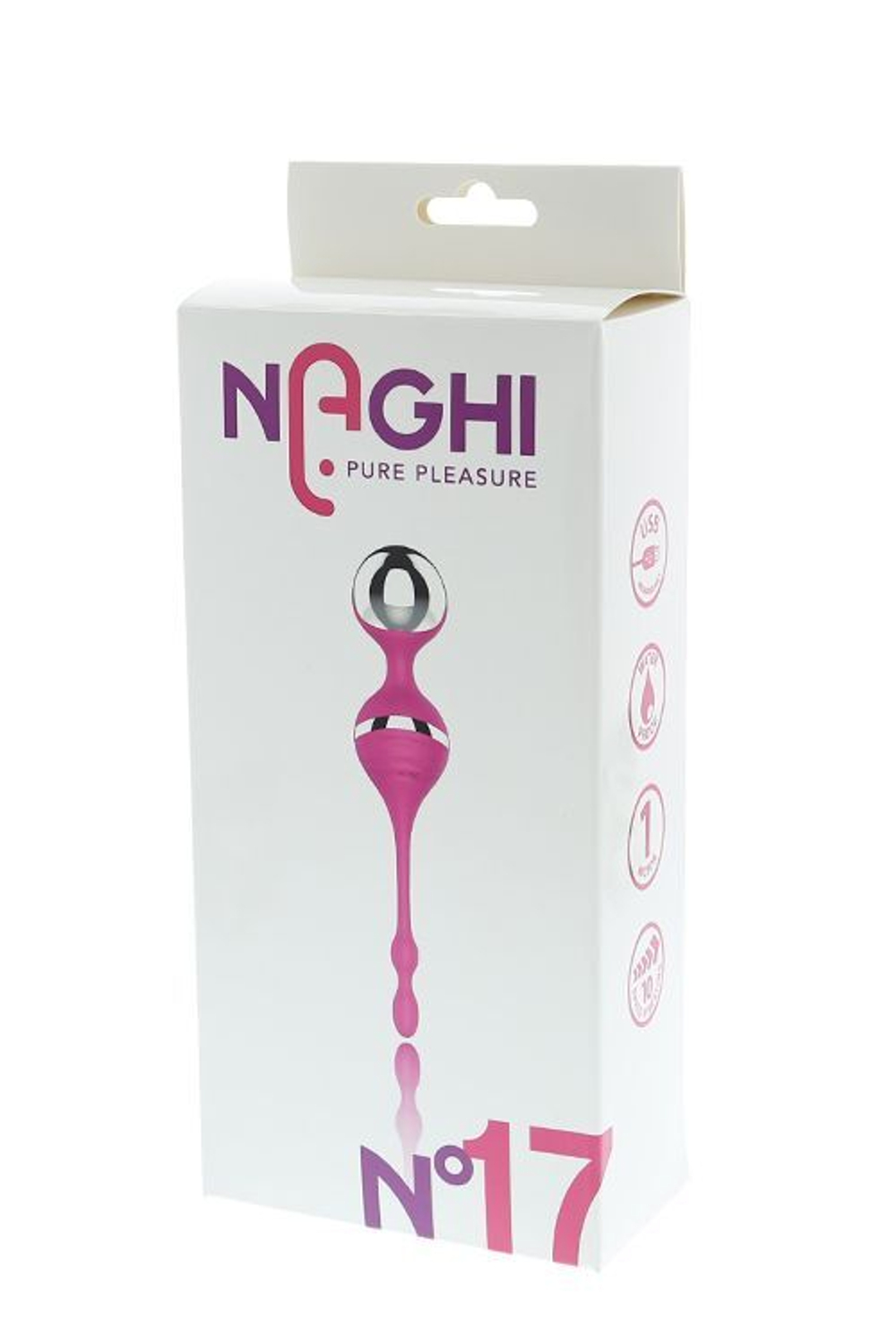 Розовый вагинальные шарики с вибрацией NAGHI NO.17 RECHARGEABLE DUO BALLS