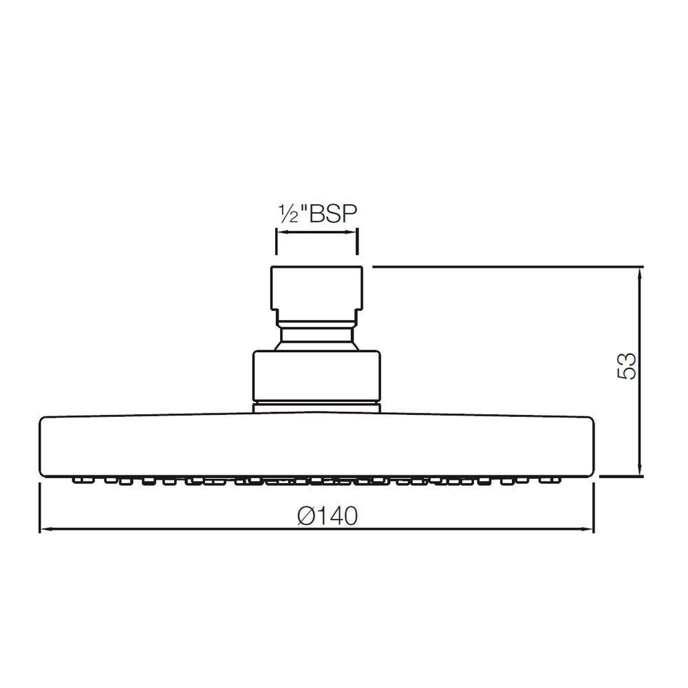 Jaquar, верх. душ, 1-режимн., 140х140 мм, Хром OHS-CHR-1757