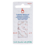14001 Иглы ручные изогнутые Curved Needles № 4,9, 2шт, PONY