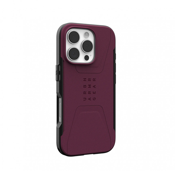 Чехол UAG Civilian для iPhone 16 Pro 6.3&quot; бордовый (Bordeaux) 114444119049